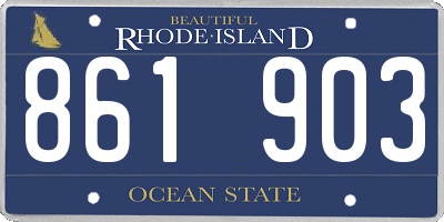 RI license plate 861903