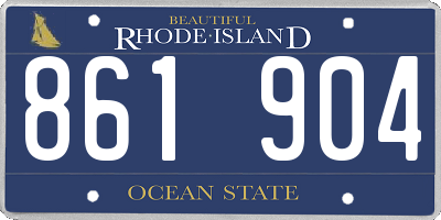 RI license plate 861904
