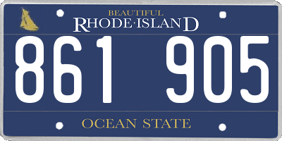 RI license plate 861905