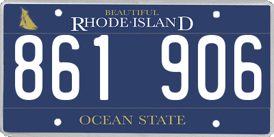 RI license plate 861906