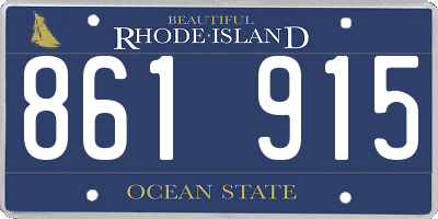 RI license plate 861915