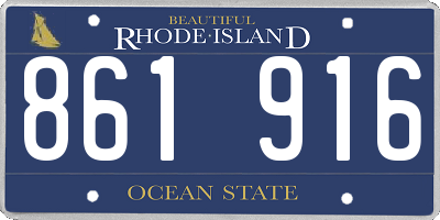 RI license plate 861916