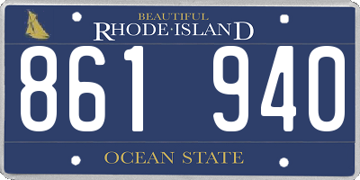 RI license plate 861940