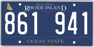RI license plate 861941