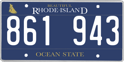 RI license plate 861943