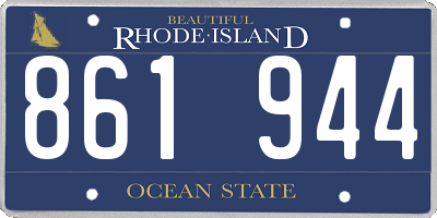 RI license plate 861944
