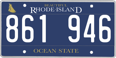 RI license plate 861946