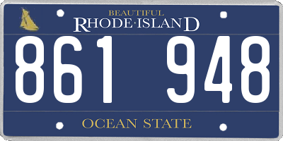 RI license plate 861948