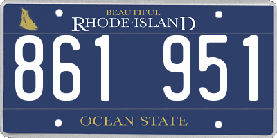 RI license plate 861951