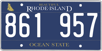 RI license plate 861957