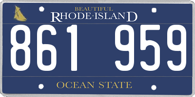 RI license plate 861959