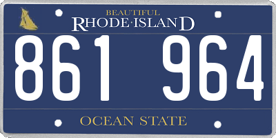 RI license plate 861964