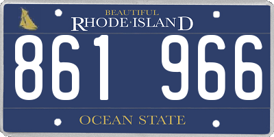 RI license plate 861966