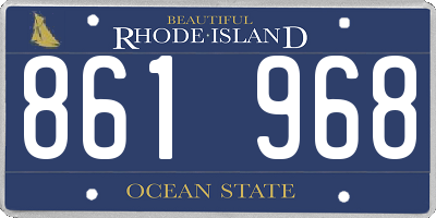 RI license plate 861968