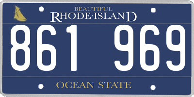 RI license plate 861969