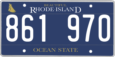 RI license plate 861970