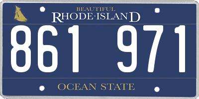 RI license plate 861971