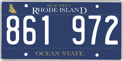 RI license plate 861972