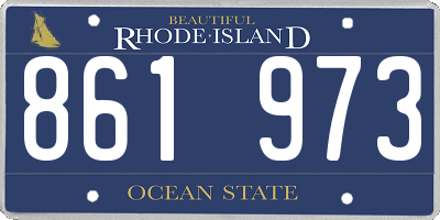 RI license plate 861973