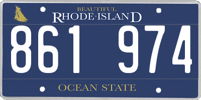 RI license plate 861974