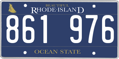 RI license plate 861976