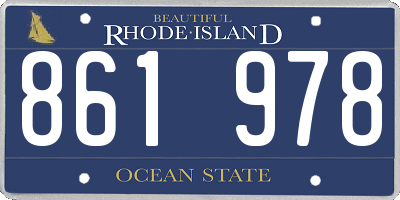 RI license plate 861978