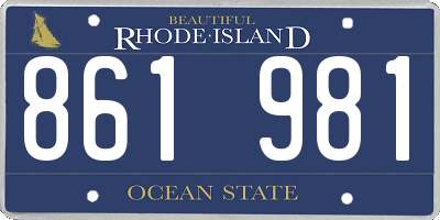 RI license plate 861981