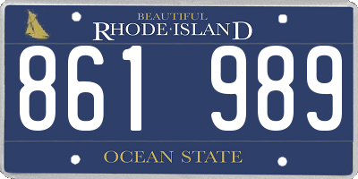 RI license plate 861989