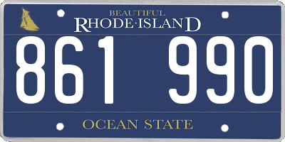 RI license plate 861990