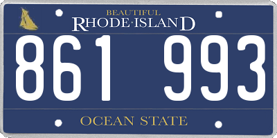 RI license plate 861993