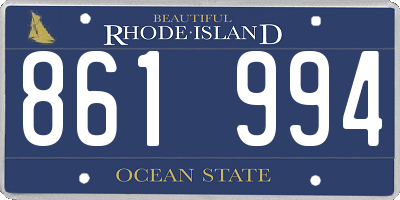 RI license plate 861994