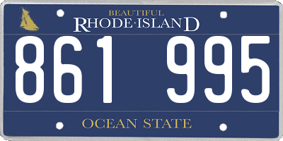 RI license plate 861995