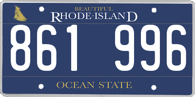 RI license plate 861996