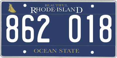 RI license plate 862018