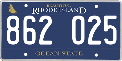 RI license plate 862025