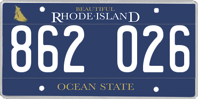 RI license plate 862026