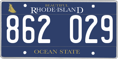 RI license plate 862029