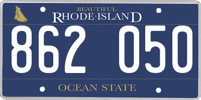 RI license plate 862050