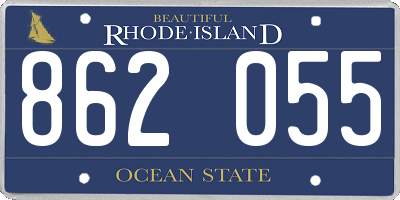 RI license plate 862055