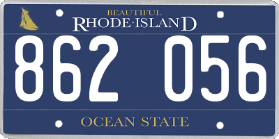 RI license plate 862056