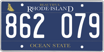RI license plate 862079