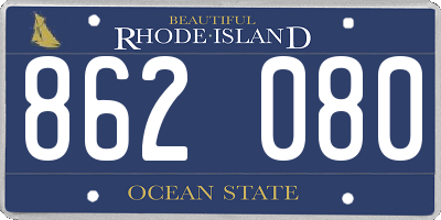 RI license plate 862080