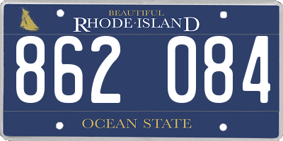 RI license plate 862084