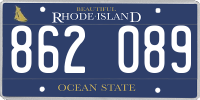 RI license plate 862089