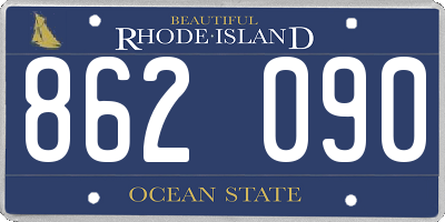RI license plate 862090