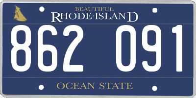 RI license plate 862091