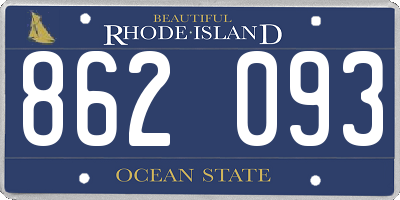 RI license plate 862093