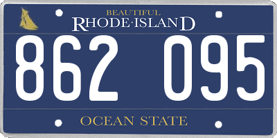 RI license plate 862095