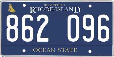 RI license plate 862096
