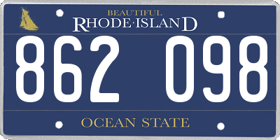 RI license plate 862098